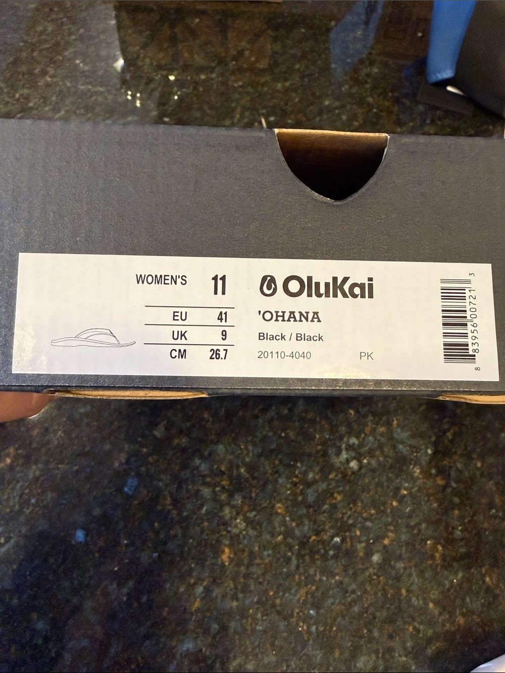 OluKai Black Womens Flip Flops - Picture 5 of 6